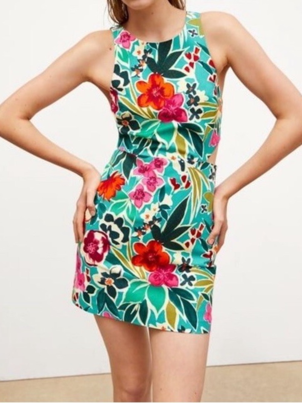 Zara floral skort romper size S